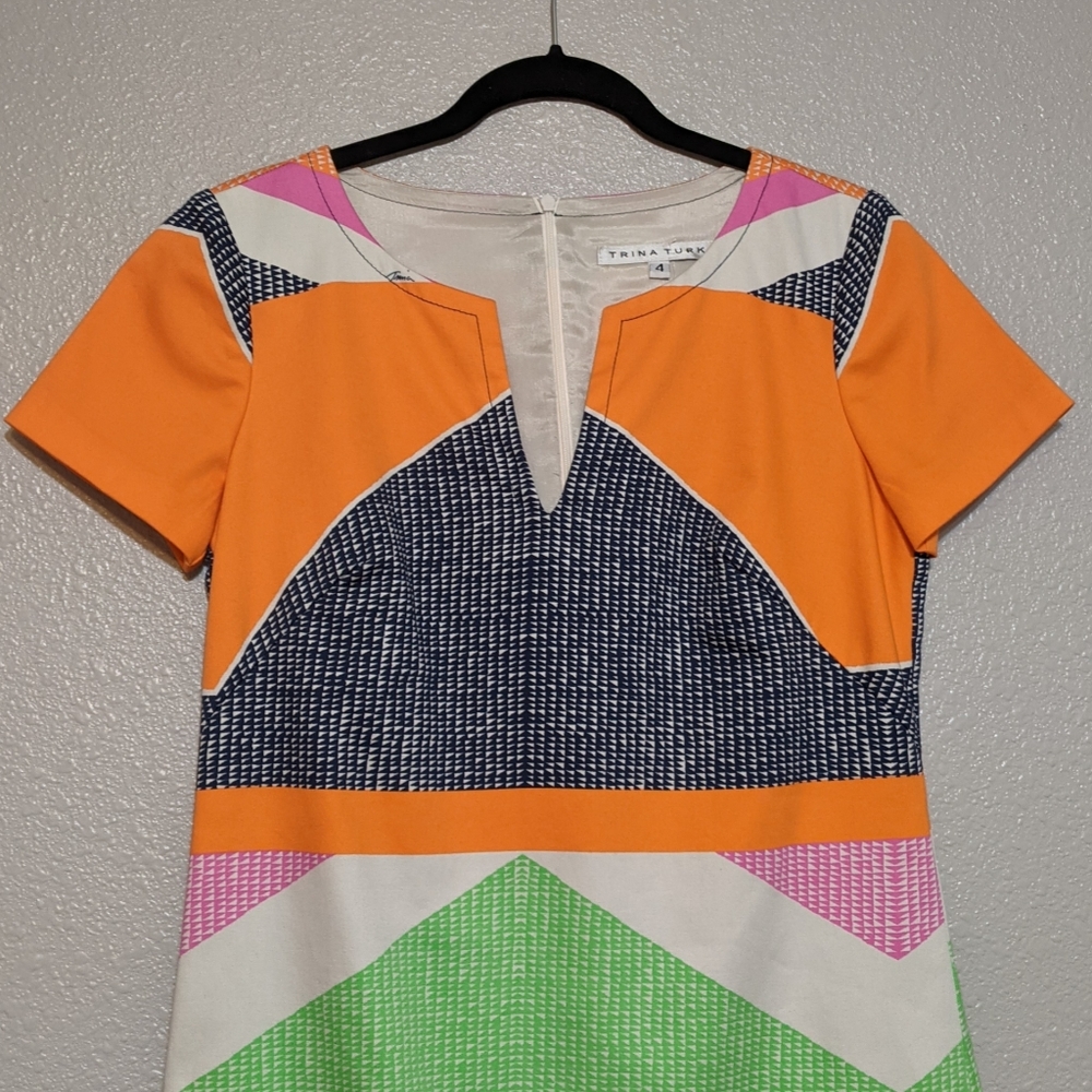 Colorful Geometric Pattern Dress - image 3